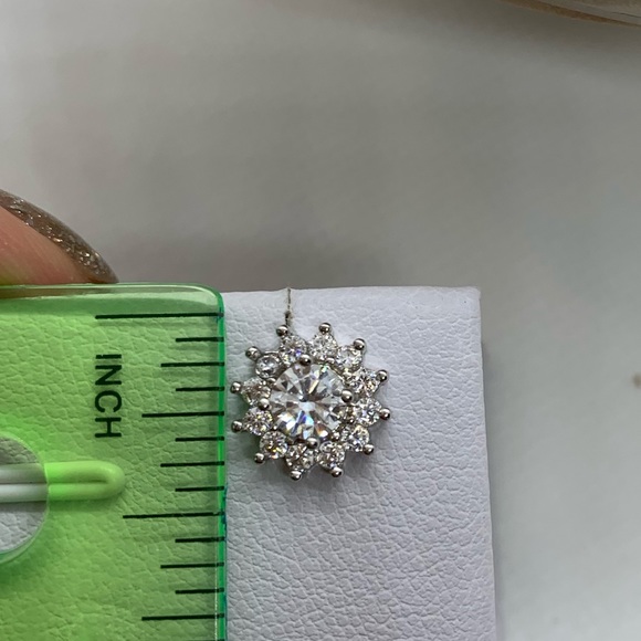 Sterling Silver 925 CZ Stud Earrings - Picture 4 of 4